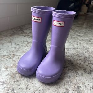 US sz 8 hunter boots purple toddler